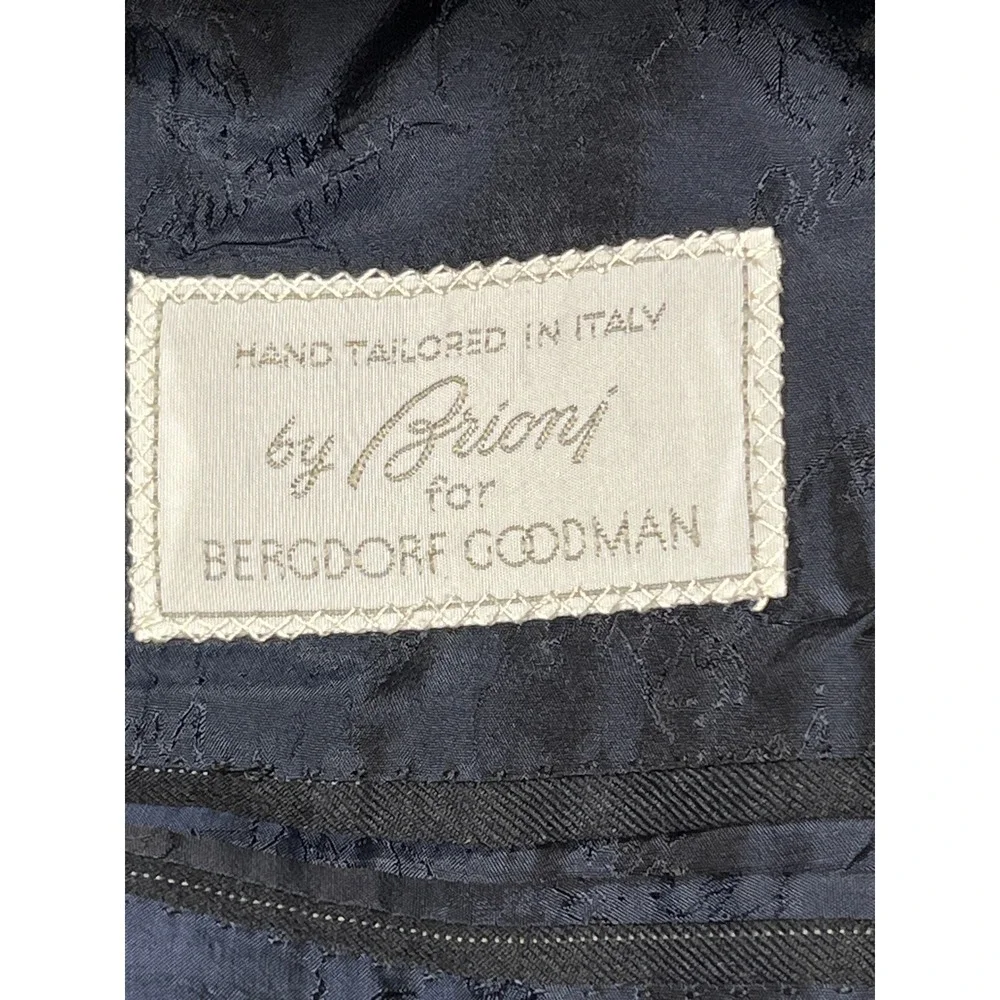 BRIONI Blazer Sport Coat 40L Blue‎ Pinstripe Wool Italy Luxury Professional